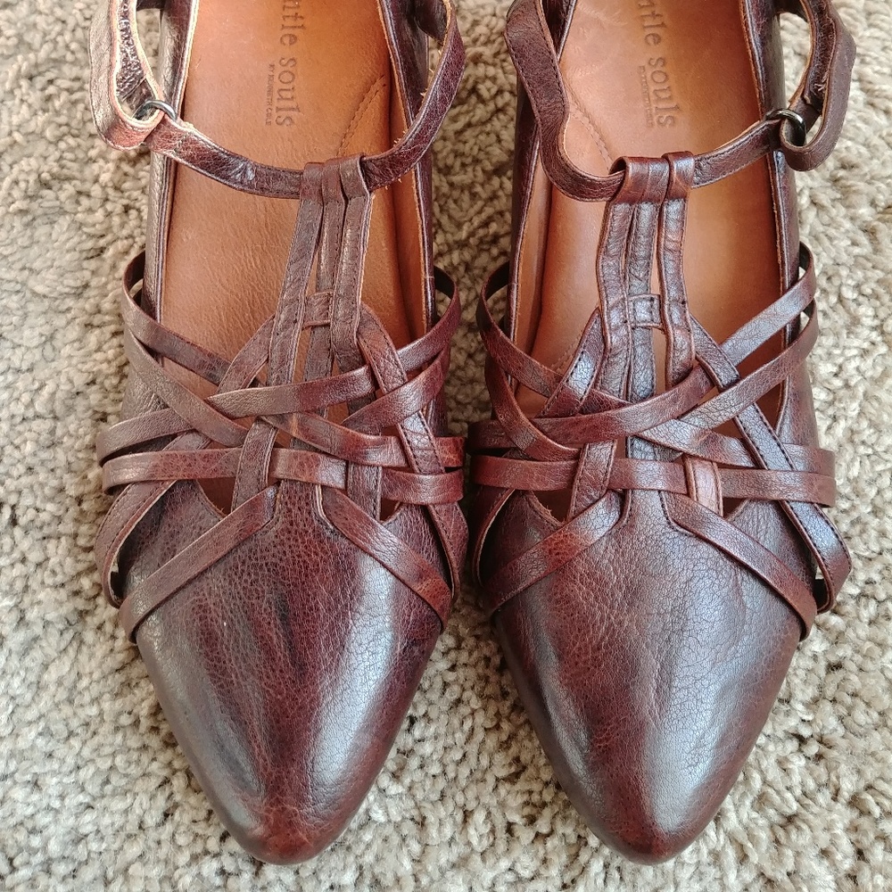 Gentle Souls by Kenneth Cole Heeled Leather Sandal